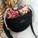 Torebka Moon z kominem w piwoniach - na ramię handmade