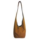 Musztardowa torba hobo w stylu boho (Long Boogi Bag) - vegan na ramię
