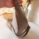 Torebka Półokrągła Luna z marszczonym paskiem