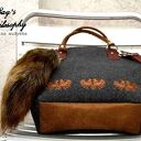 Shopper Bag w stylu folk z kitą