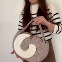 Damska torebka beżowym kolorze. Torebka Boho