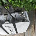 Szara torba filcowa XXL z organizatorem - pojemność w Twoim stylu