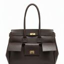 Luksusowa torebka skórzana - LS03 brązowa