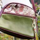 ZUCHWAŁA ZOŚKA torebka skórzana kuferek zieleń brąz bordo wzory motyle