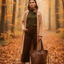 Torebka shopper bag - LS09 brązowa