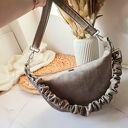 Torebka Półokrągła Luna z marszczonym paskiem