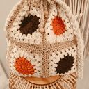 Torba szydełkowa Sznurkowelove - boho z ozdobnych kwadratów