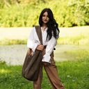 Brązowa torba hobo w stylu boho / Long Boogi Bag do noszenia przez