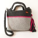 Torba ze sznurka na codzień - bawełniana torebka szydełkowa handmade