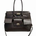 Luksusowa torebka skórzana - LS03 brązowa