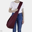 Bordowa torba hobo w stylu boho - Long Boogi Bag do noszenia przez ramię