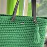 Cord handmade - modne torebki zielony koszyk