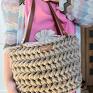 Babemi Love ręczne wykonanie kosz koszyk " picnic bag" - kolor beż, ciemno beżowa torebki torba szydełkowa