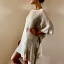 Tunika lniana krem&natura z 100% lnu - one size oversize (S-XL)