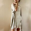 Tunika lniana krem&natura z 100% lnu - one size oversize (S-XL)