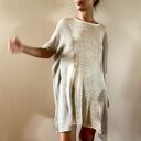 Tunika lniana krem&natura z 100% lnu - one size oversize (S-XL)