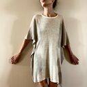Tunika lniana krem&natura z 100% lnu - one size oversize (S-XL)