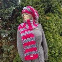 Beret i szalik super chunky