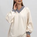 Komplet damski COMFORT - spodnie dzwony i bluza oversize
