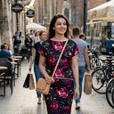 Zestaw Piwonia Handmade Go Ka: bluzka z jerseyu i spódniczka z dresówki pętelki