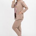 Komplet marynarka spodnie capucino