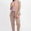 Komplet marynarka spodnie capucino