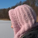 Kominiarka balaclava handmade z alpaki i jedwabiem - ciepła, lekka i regulowana