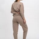 Komplet damski „Verona” cappuccino - wygodny dres z bawełną i elastanem