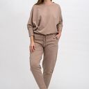 Komplet damski „Verona” cappuccino - wygodny dres z bawełną i elastanem