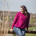 Oversize bawełniany sweterek Hermina - ręcznie robiony w stylu oversize