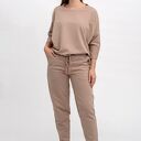 Komplet damski „Verona” cappuccino - wygodny dres z bawełną i elastanem