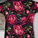 Zestaw Piwonia Handmade Go Ka: bluzka z jerseyu i spódniczka z dresówki pętelki