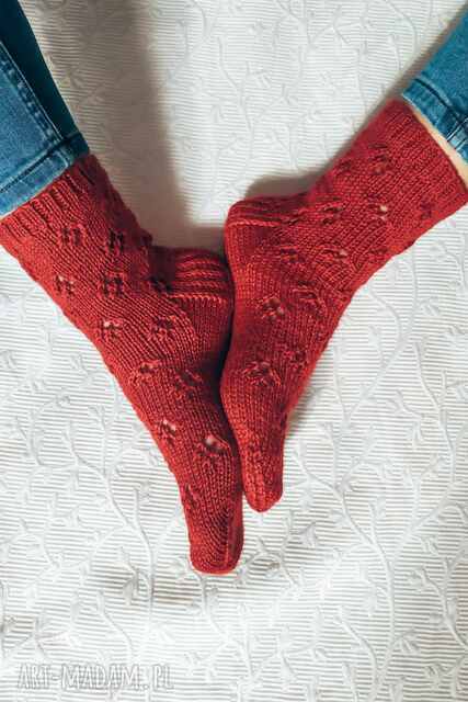 Ciepłe wełniane skarpetki ręcznie robione