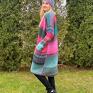 ubrania: multikolorowy kardigan - wełniany kolorowy