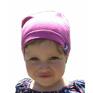 Wiosenna różowa, cienka bawełniana - czapa czapka dziecięca