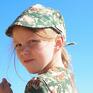 czapka dla dziecka chustka z daszkiem regulowana dzieci lasu