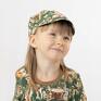 czapka z daszkiem zielone chustka z regulowana dzieci lasu one size