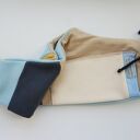 PATCH PANTS spodnie 74 - 104 cm krem & błękit