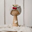 Opaska z wisienką - szara