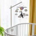 Drewniany pałąk do mobilu i karuzeli, naturalny, olejowany, handmade