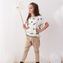 Spodnie baggy KAMEL dla dziecka - Cudi KIDS, ręcznie zrobione z bawełny