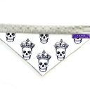 Apaszka minky Skulls Silver