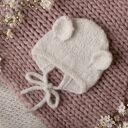 Bonetka Tuliś biała baby alpaka i merino