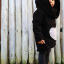 Bluza dziecięca NavahoClothing z kapturem i dużą kieszenią (czerwona bawełna)