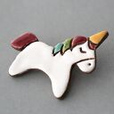 Broszka ceramiczna Jednorożec