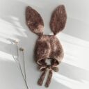 Bonetka niemowlęca i dziecięca Little Bunny z alpaki i jedwabiu