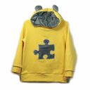 Bluza dresowa z kapturem - żółta i szary puzel Giggi
