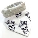 Apaszka minky Skulls Silver