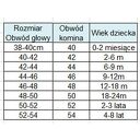 DINOZAURY dwuwarstwowa czapka z kominem na jesień/zimę, 0 -8 lat