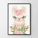 Plakat obraz lama B2 - 50x70 cm